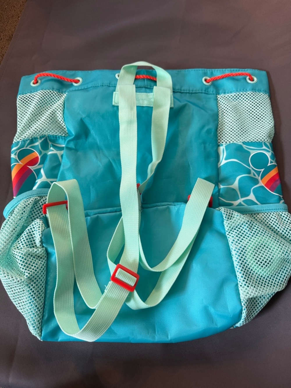 Mickey Mouse Teal Swim Backpack with Red Accents - Picture 2 of 4